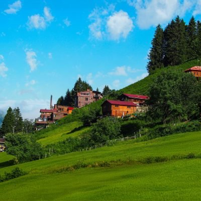 Ayder,Plateau,,Local,Houses,And,Mountains,And,Clouds,,Black,Sea